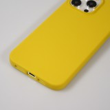 Coque iPhone 15 Pro Max - Silicone Mat jaune