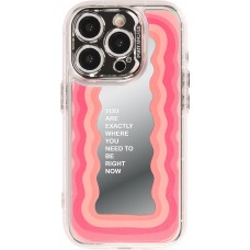 Coque iPhone 15 Pro Max - Silicone Miroir Motivational - Argent