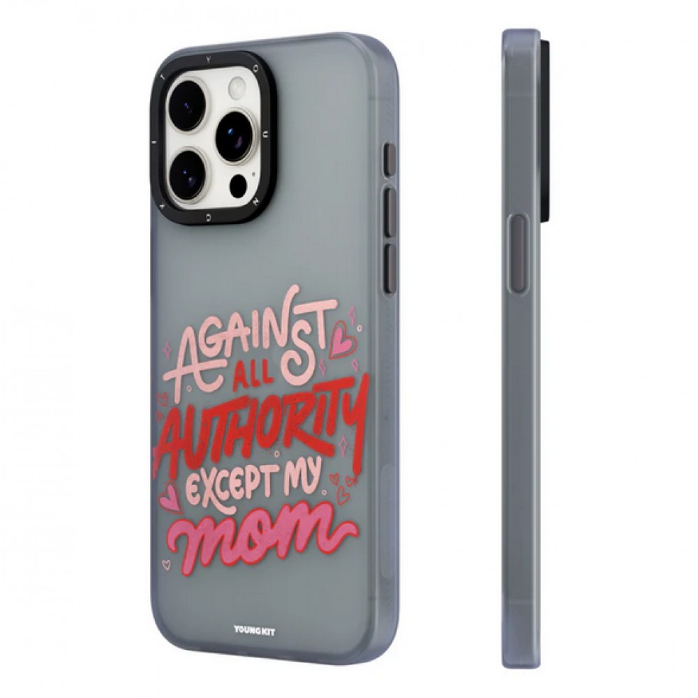 iPhone 15 Pro Max Case Hülle - Youngkit @Blushing. ginger Positive Quotes Case - Schwarz