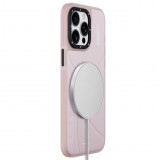 iPhone 15 Pro Max Case Hülle - Youngkit Passionate Backboard Leather Case mit Magsafe - Rosa