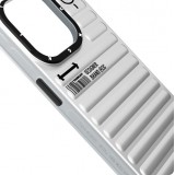 Coque iPhone 15 Pro Max - Youngkit True Color Luggage-Inspired avec MagSafe - Argent