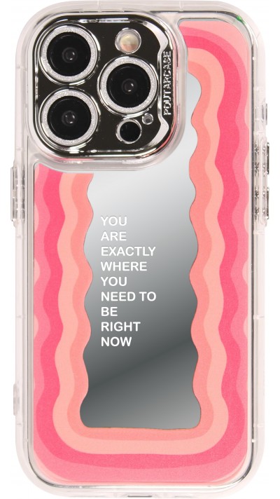 Coque iPhone 15 Pro - Silicone Miroir Motivational - Argent