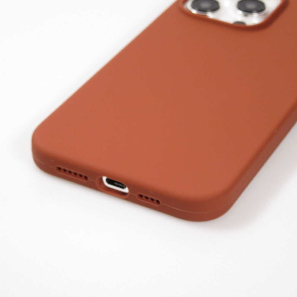 Coque iPhone 15 Pro - Soft Touch - Terracotta