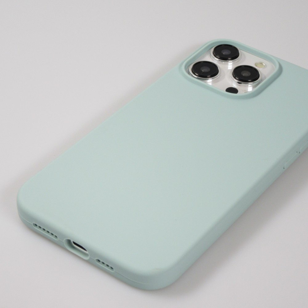 Coque iPhone 15 Pro - Soft Touch - Vert d'eau