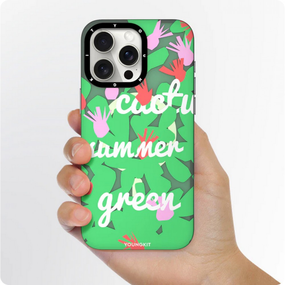 Coque iPhone 15 Pro - Youngkit Summer Fruit-Themed Case avec Magsafe - Pastèque