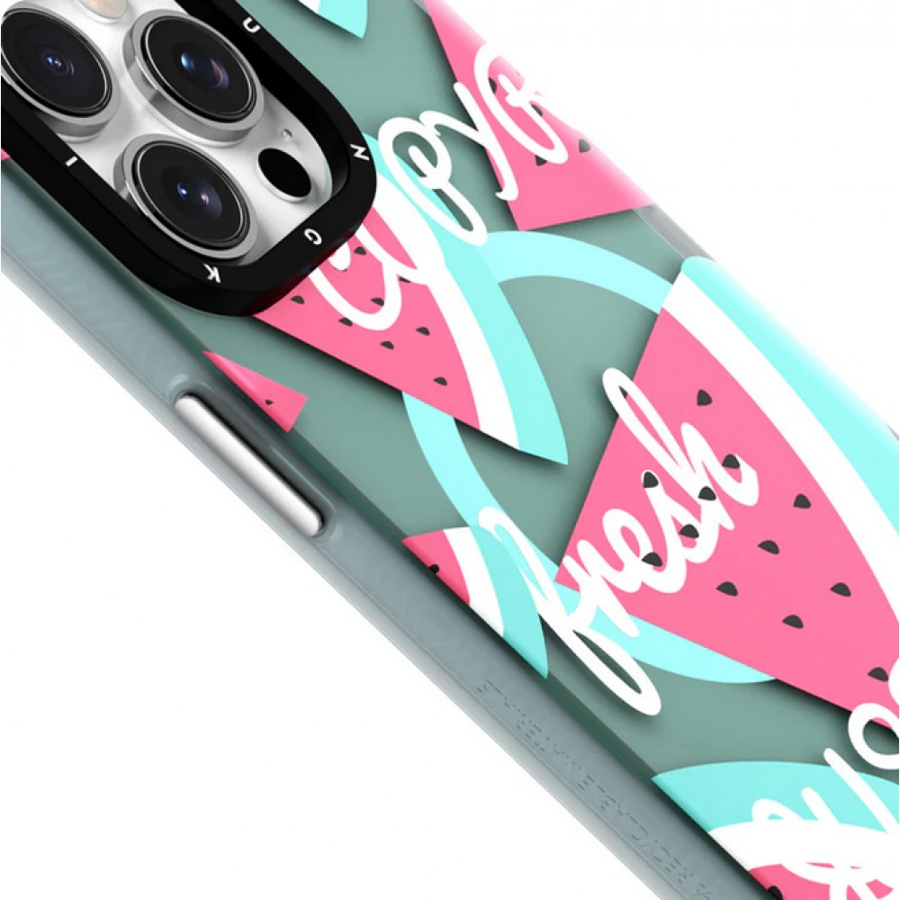 Coque iPhone 15 Pro - Youngkit Summer Fruit-Themed Case avec Magsafe - Pastèque