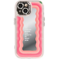 Coque iPhone 15 - Silicone Miroir Motivational - Argent