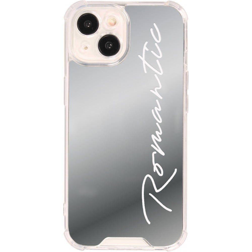 Coque iPhone 15 - Silicone Miroir Romantic - Argent