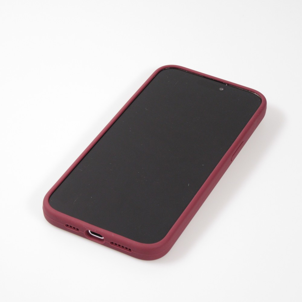 Coque iPhone 15 - Soft Touch - Bordeaux