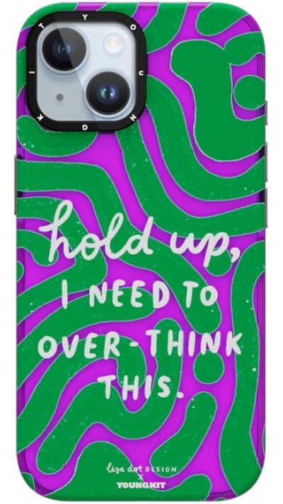 iPhone 15 Case Hülle - Youngkit @LisadotDesign Positive Quotes Case Overthink this