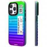 Coque iPhone 15 Pro - Youngkit Color-Gradient Luggage-Inspired Case - Violet/bleu