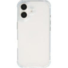 Coque iPhone 16 - Bumper Glass Hybrid TPU silicone anti-choc - Transparent