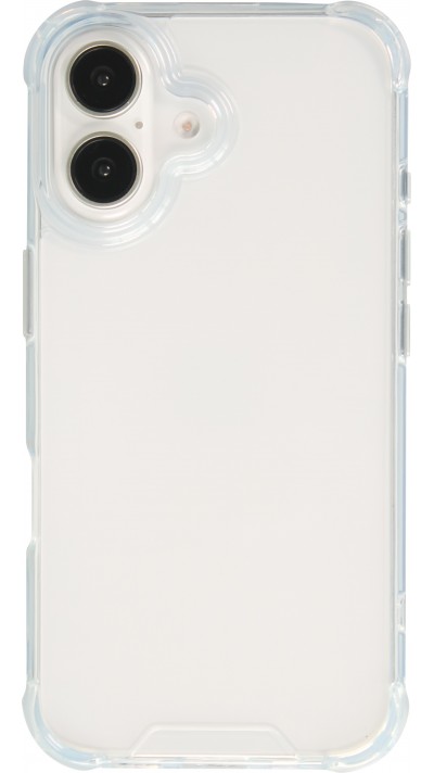 Coque iPhone 16 - Bumper Glass Hybrid TPU silicone anti-choc - Transparent