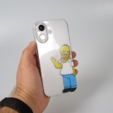 Coque iPhone 16 - Gel cartoon Homer Simpson