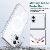 Coque iPhone 16 Plus - Gel transparent compatible MagSafe silicone TPU Super Clear