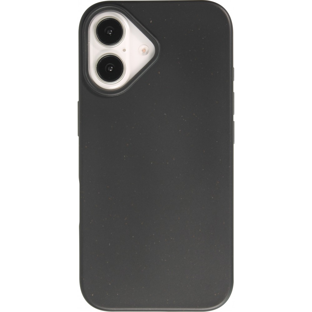 Coque iPhone 16 Plus - Bio Eco-Friendly biodégradable écologique nature - Noir