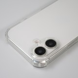 Coque iPhone 16 Plus - Gel transparent avec lacet - Blanc tacheté