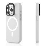 iPhone 16 Pro Max Case Hülle - Youngkit Cream Silicone Stand Case - Grau