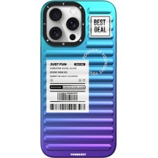 Coque iPhone 16 Pro Max - Youngkit Glow Luggage-Inspired - Violet/bleu