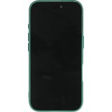 Coque iPhone 16 - Silicone Mat Coeur doré - Turquoise