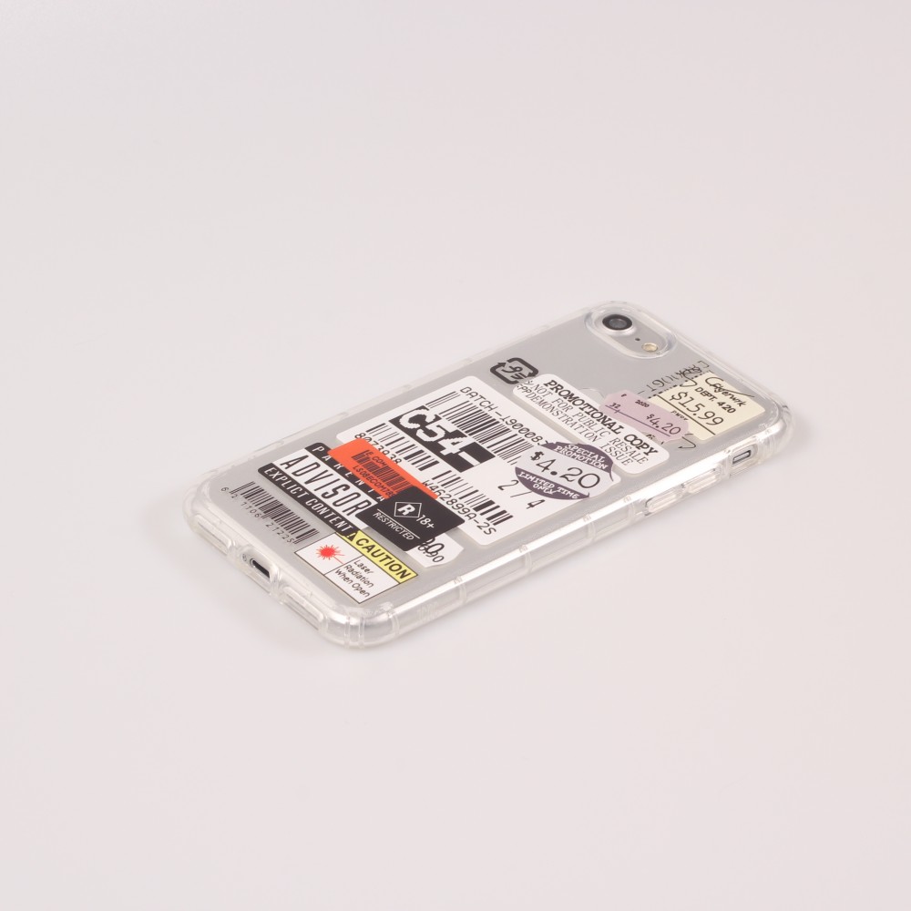 Coque iPhone 7 / 8 / SE (2020, 2022) - Autocollant Vintage Sticker  étiquette de prix collage - Transparent - Acheter sur PhoneLook
