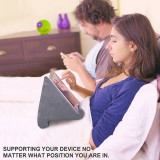 Coussin support doux et confortable pour smartphones, tablettes ou écran - Gris