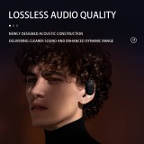 Drahtloser Knochenleitungs-Kopfhörer 1 Stück - Hängendes Headset für Sport + Laufen + Fahren - Schwarz