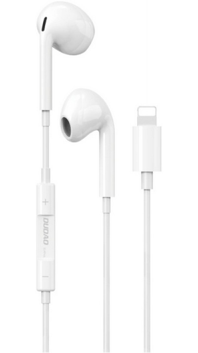 Ecouteurs in-ear avec connexion Lightning iPhone (iPhone 14 et plus ancien) Dudao - Blanc