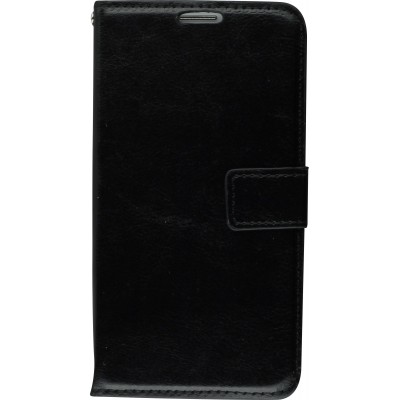 Fourre Samsung Galaxy S6 - Premium Flip cuir lisse porte-cartes - Noir