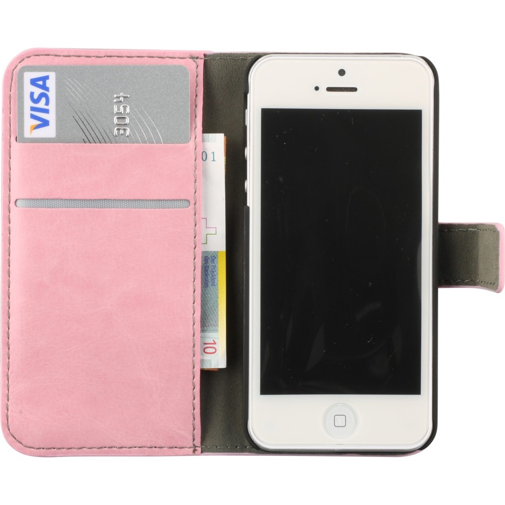 Fourre iPhone 5/5s / SE (2016) - Premium Flip - Rose clair