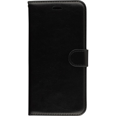 Hülle iPhone 6 Plus / 6s Plus - Premium Flip Leder Tasche - Schwarz