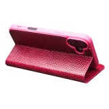 iPhone 16 Plus Case Hülle - Qialino Croco Flip Echtleder - Rosa