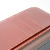 iPhone 16 Plus Case Hülle - Qialino Flip Classic Wallet Echtleder - Braun