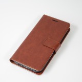 Hülle iPhone 16 Plus - Premium Flip Leder Tasche - Braun