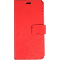 Fourre iPhone 16 Plus - Premium Flip cuir lisse porte-cartes - Rouge