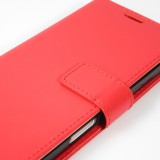 Hülle iPhone 16 Plus - Premium Flip Leder Tasche - Rot