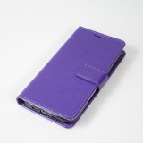 Fourre iPhone 16 Plus - Premium Flip cuir lisse porte-cartes - Violet