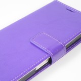 Fourre iPhone 16 Plus - Premium Flip cuir lisse porte-cartes - Violet