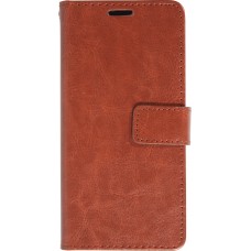 Hülle iPhone 16 - Premium Flip Leder Tasche - Braun