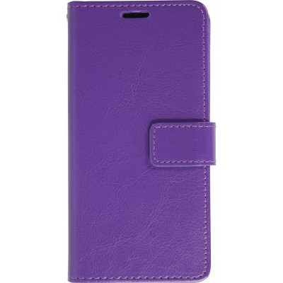 Fourre iPhone 16 - Premium Flip cuir lisse porte-cartes - Violet