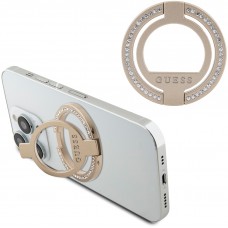 Guess anneau magnétique support de téléphone avec strass compatible Magsafe - Or