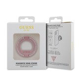 Guess anneau magnétique support de téléphone avec strass compatible Magsafe - Rose