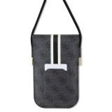 Guess pochette universelle de téléphone monogramme similicuir lanière ajustable et porte-carte - Noir