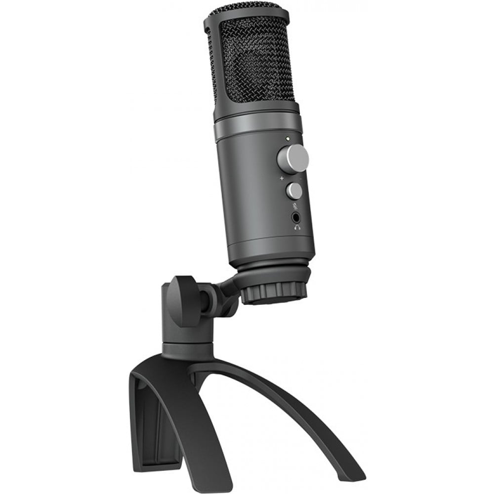 Hi-Rec microphone professionnel aluminium pour studio et podcast