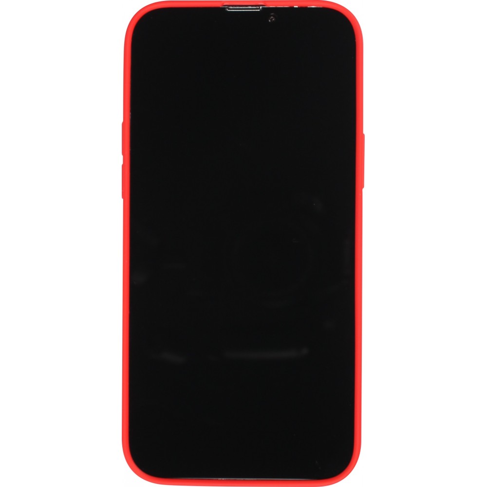 Housse iPhone 15 - Coque en silicone souple avec MagSafe et protection pour caméra - Rouge