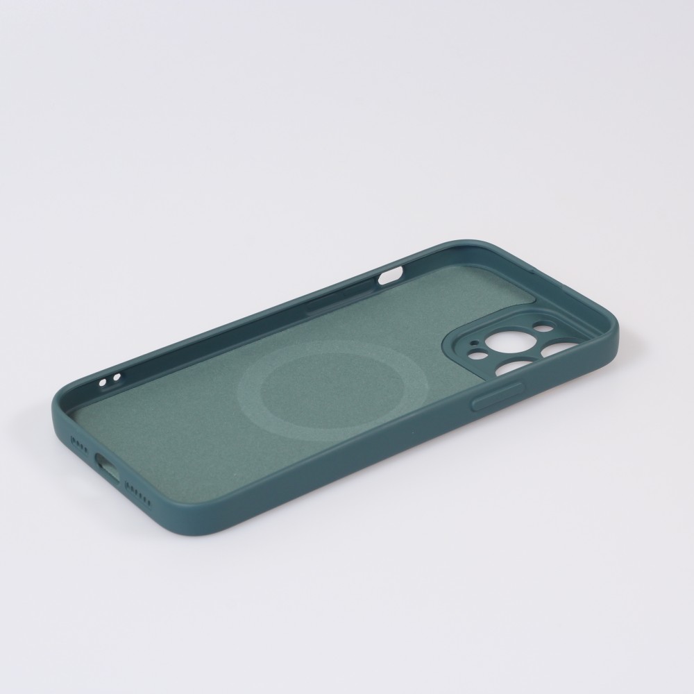 Housse iPhone 13 Pro Max - Coque en silicone souple avec MagSafe et  protection pour caméra - Vert foncé - Acheter sur PhoneLook
