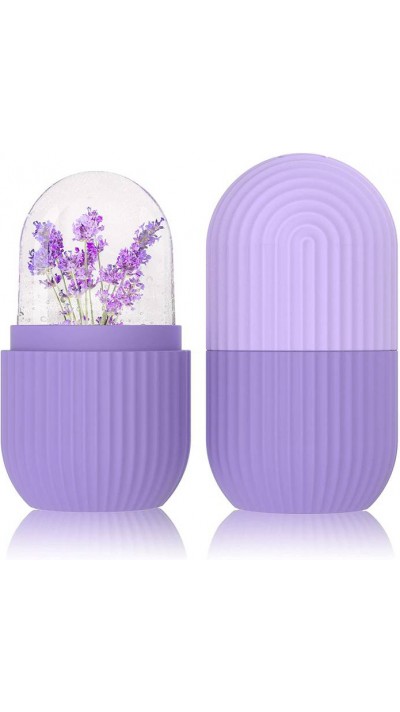 Ice Face Roller Gesichtsmassage Kryotherapie Silikon-Werkzeug Hautpflege und Massage - Violett