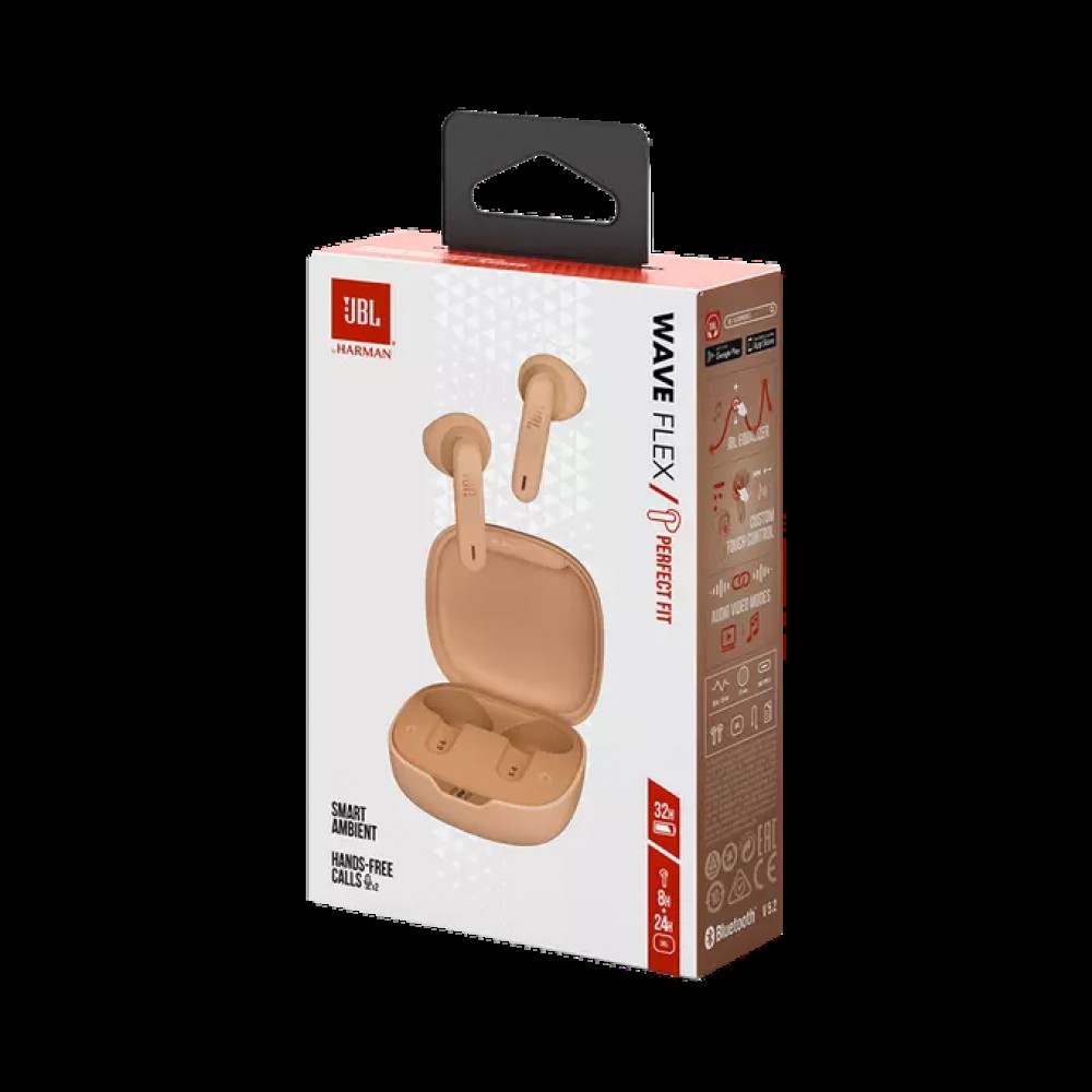 JBL Wave Flex TWS deep bass - écouteurs in-ear sans fil Bluetooth - Beige