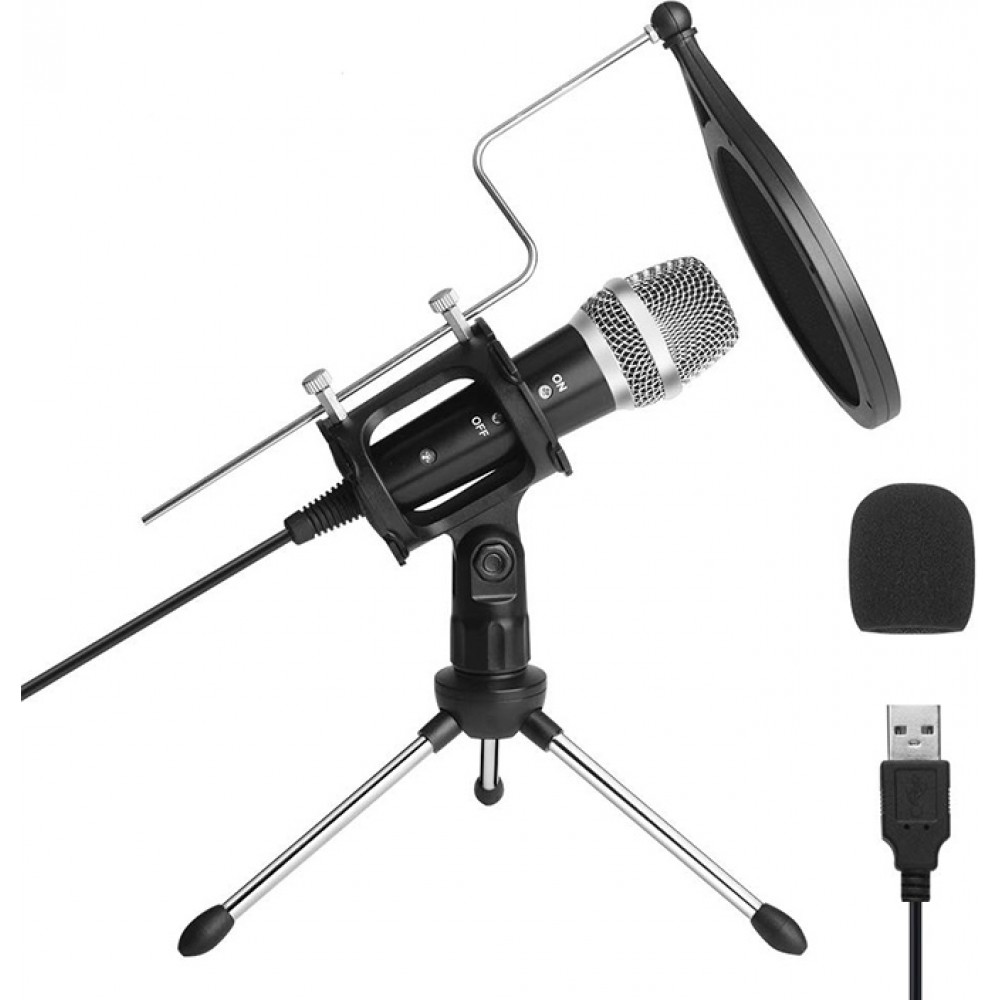 Kit microphone professionnel à condensateur streaming - studio - gaming