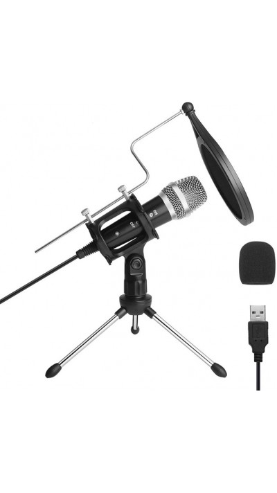 Kit microphone professionnel à condensateur streaming - studio - gaming